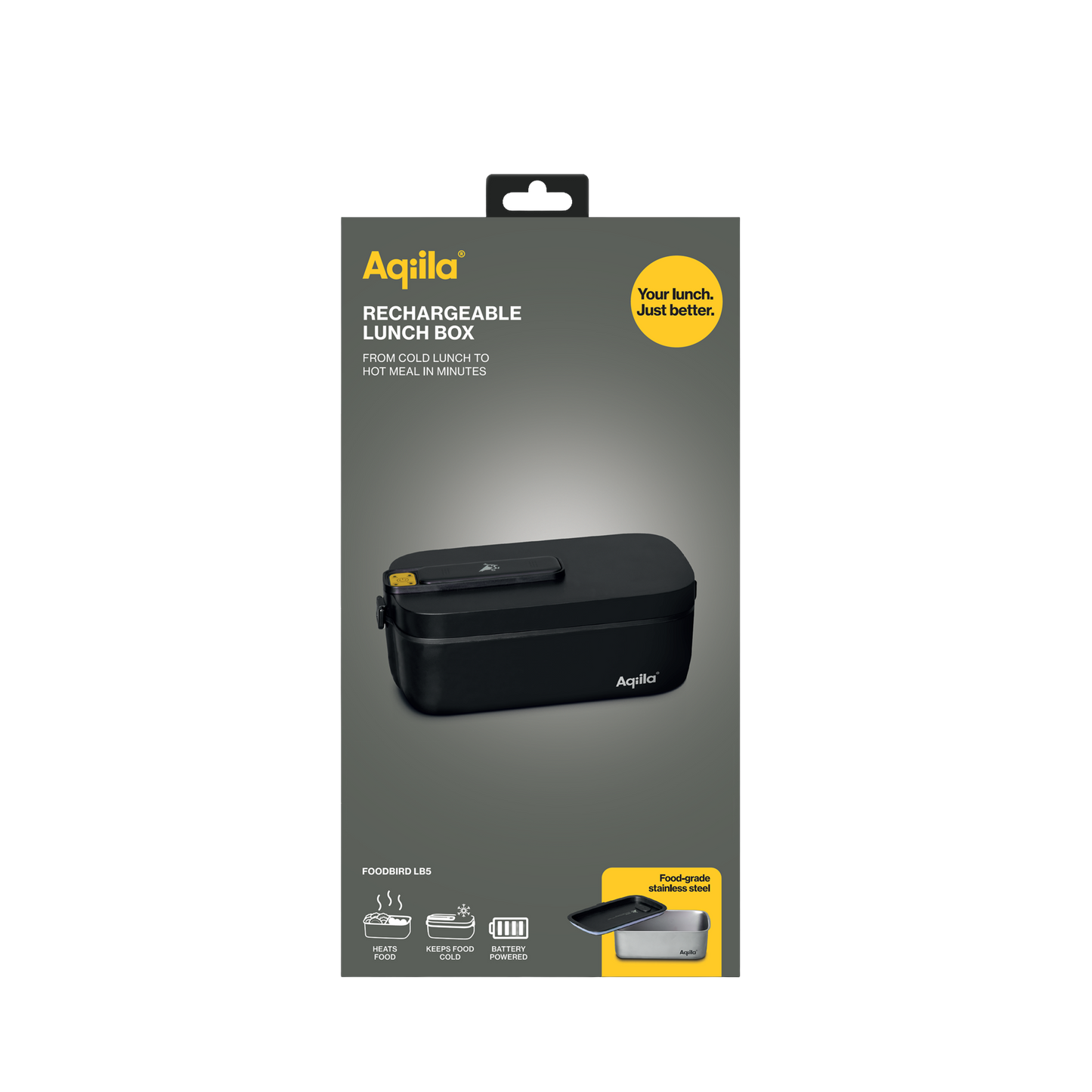 Aqiila Foodbird LB5 - Oppladbar matboks med varme