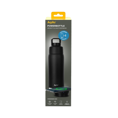 Aqiila Powerbottle BO5 - Drikkeflaske - Termos - Powerbank - 0,6l