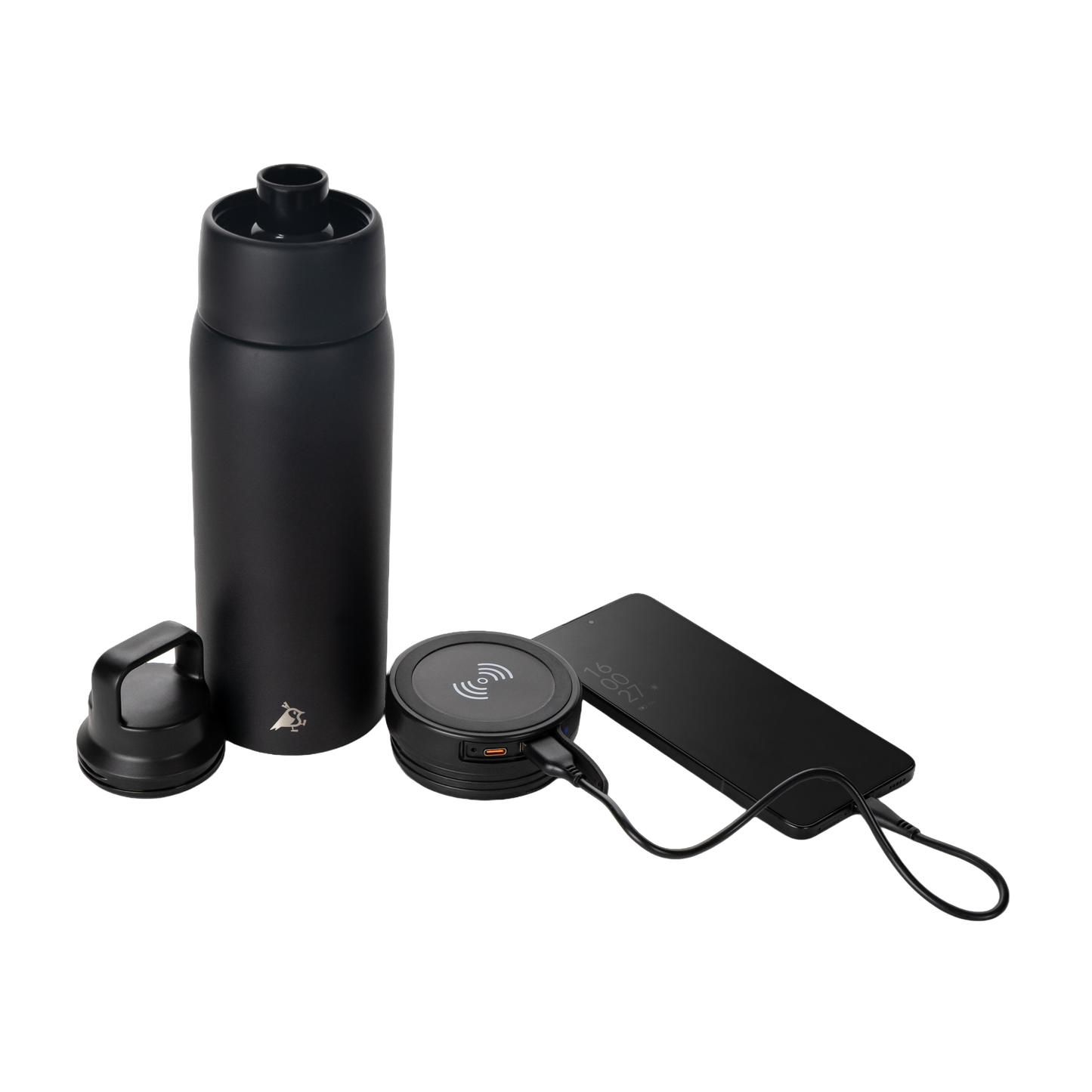 Aqiila Powerbottle BO5 - Drikkeflaske - Termos - Powerbank - 0,6l