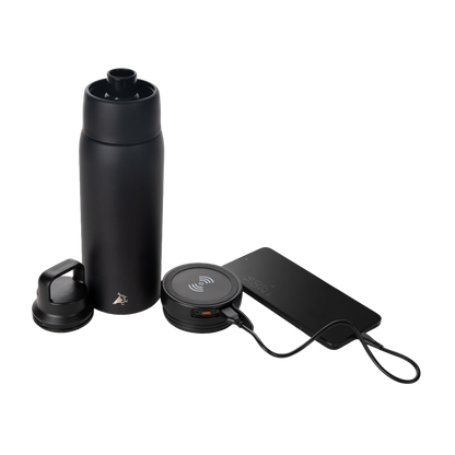 Aqiila Powerbottle BO5 - Drikkeflaske - Termos - Powerbank - 0,6l