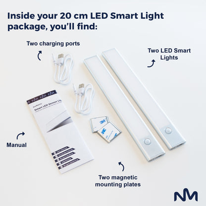 Sunmatic Sensorlampe LED 20cm 2-pk - Oppladbar - USB C