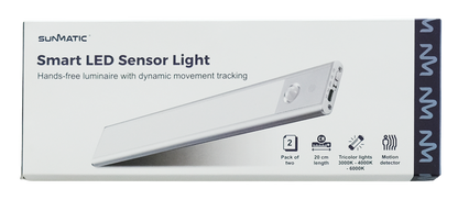 Sunmatic Sensorlampe LED 20cm 2-pk - Oppladbar - USB C