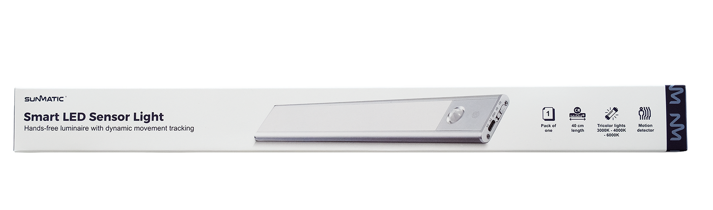 Sunmatic Sensorlampe LED 40cm 1-pk - Oppladbar - USB C