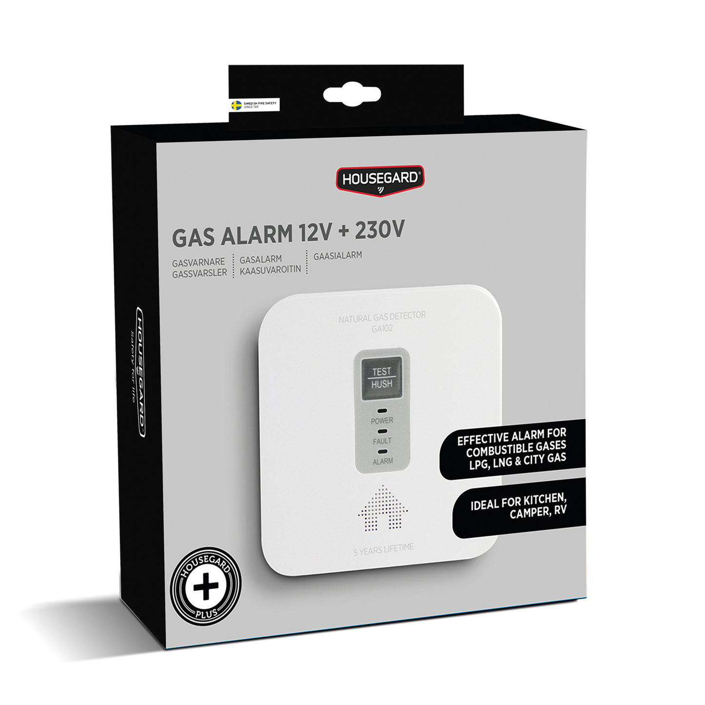 Housegard Gassvarsler - GA102 - 12/230v