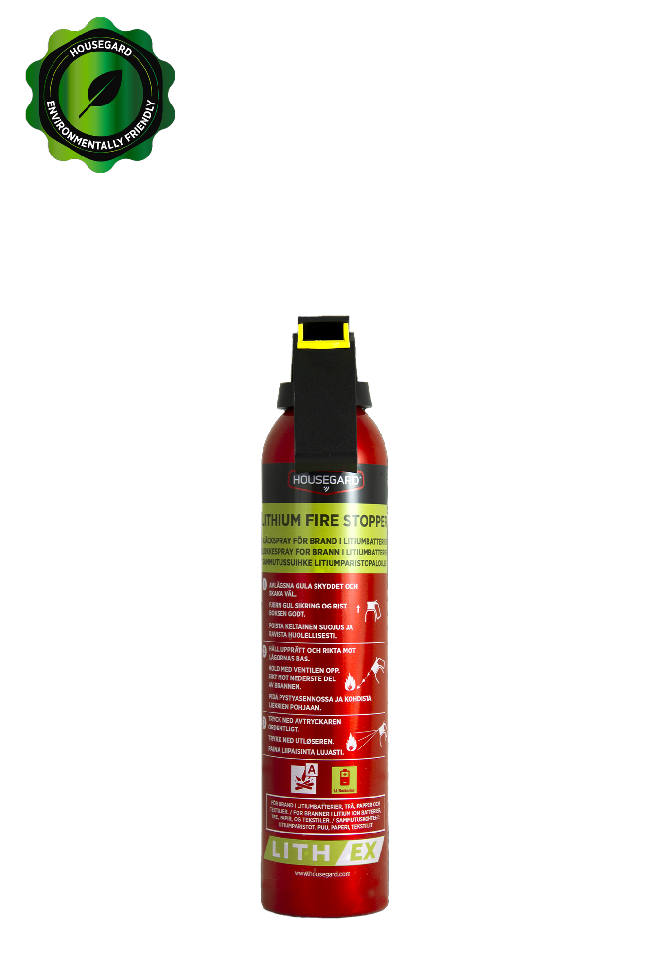 Housegard Brannslukker Lith-EX - Slukkespray for Lithium batterier - 500m