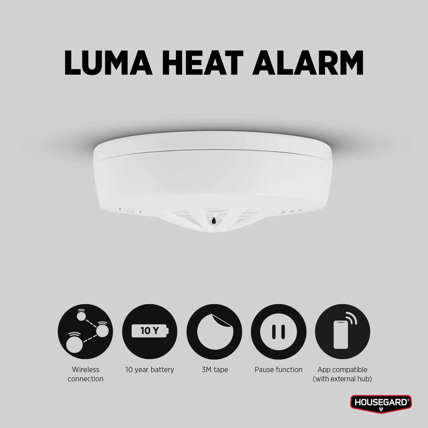 Housegard Luma Varmevarsler - HA450 - WiFi - 10 års batteri