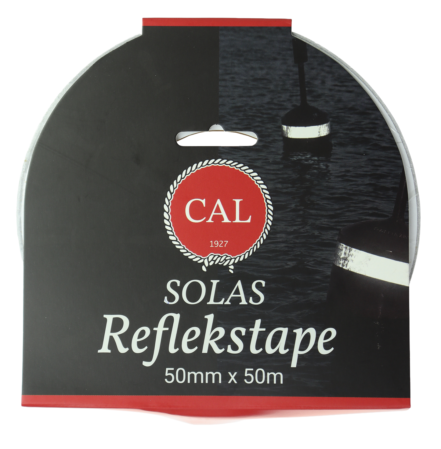 Reflekstape rull 50m x 5 cm - uV- og vannbestandig - SOLAS