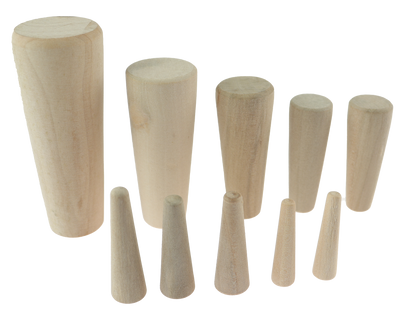 Treplugg koniske - 10 stk - Assortert nødplugg 4-38mm