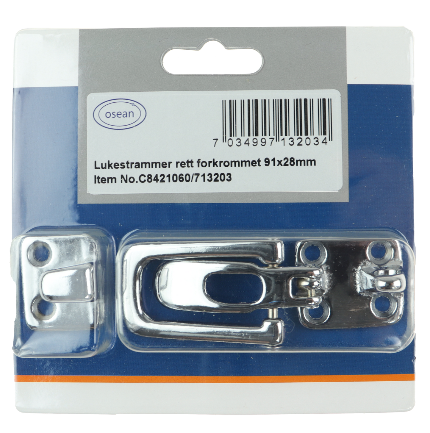 Osean Lukestrammer - Forkrommet messing - Rett - 70x25 mm