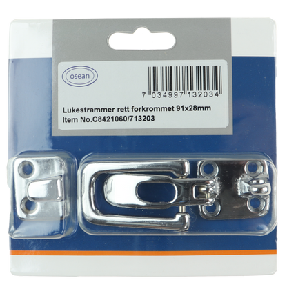 Osean Lukestrammer - Forkrommet messing - Rett - 70x25 mm