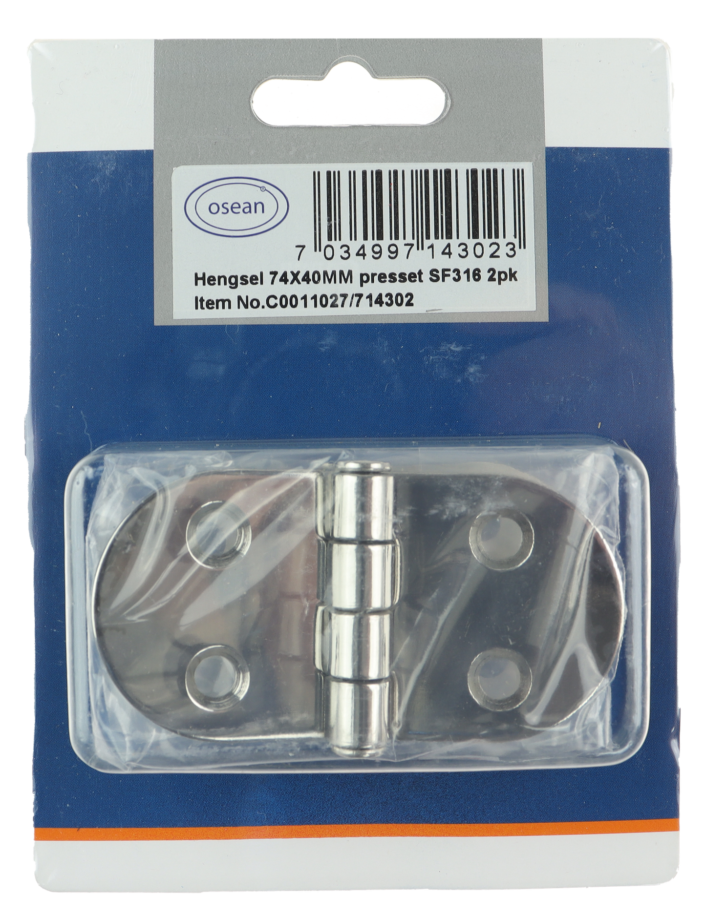 Osean Hengsel - 2pk - Syrefast - Presset - 74x40 mm
