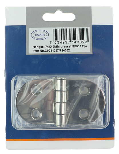 Osean Hengsel - 2pk - Syrefast - Presset - 74x40 mm