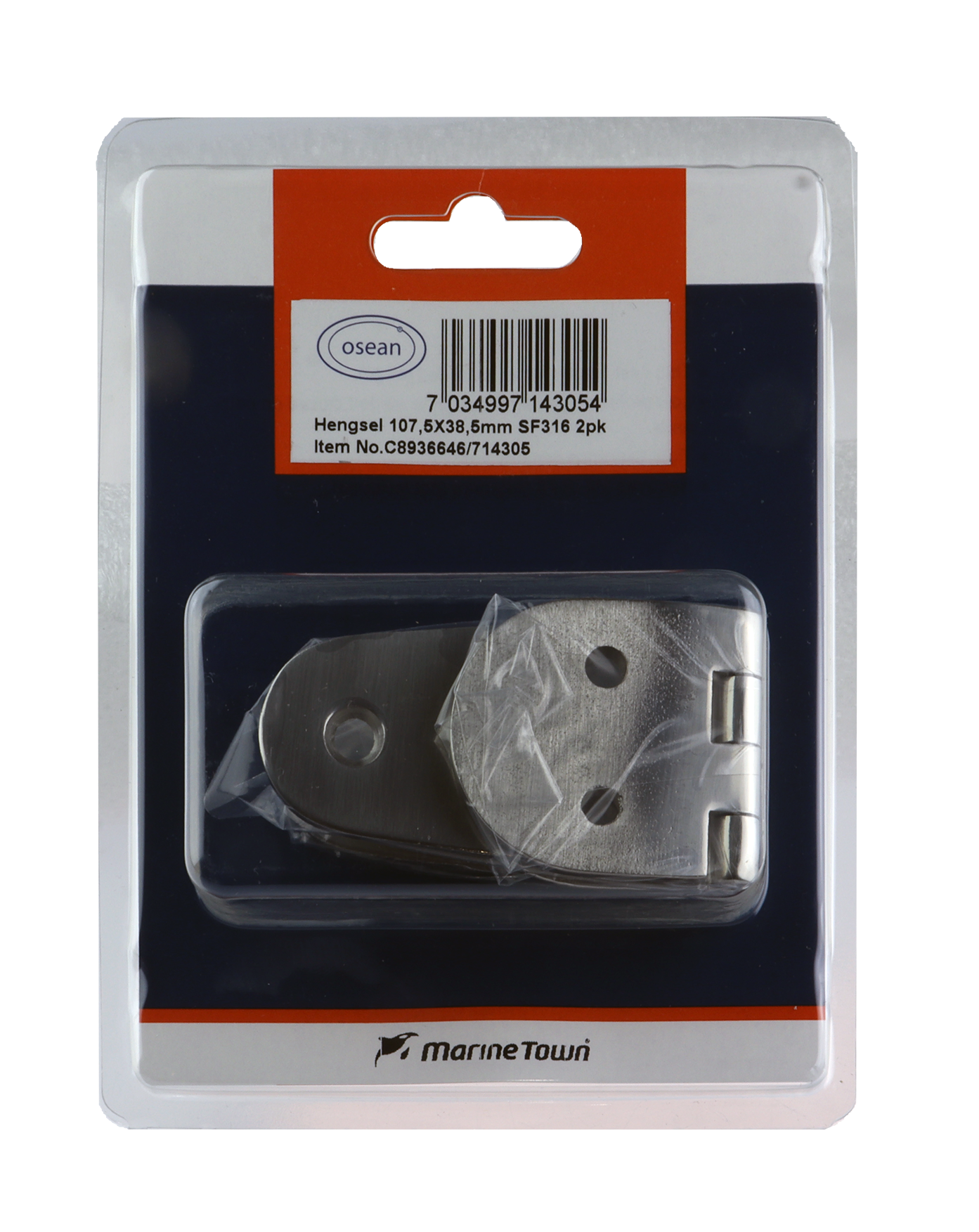 Osean Hengsel - 2pk - Syrefast - 107,5x38,5 mm