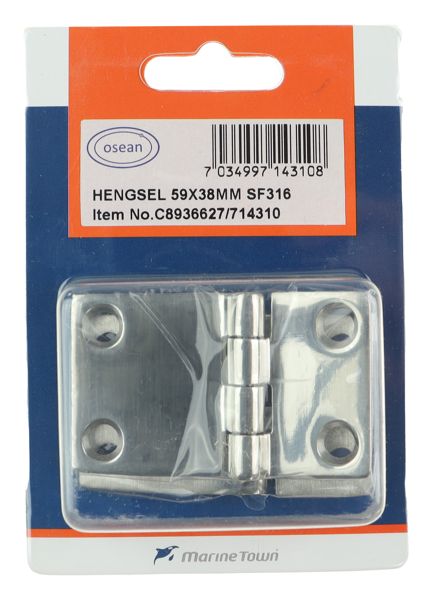 Osean Hengsel - 2pk - Syrefast - Støpt - 59x37 mm