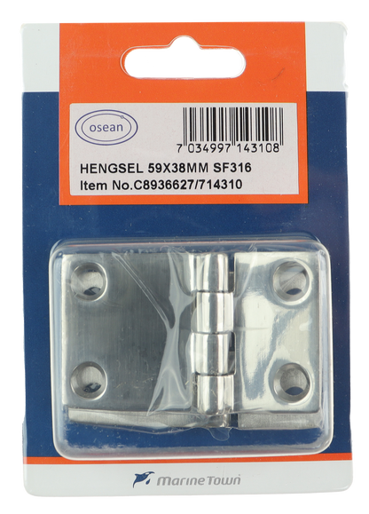 Osean Hengsel - 2pk - Syrefast - Støpt - 59x37 mm