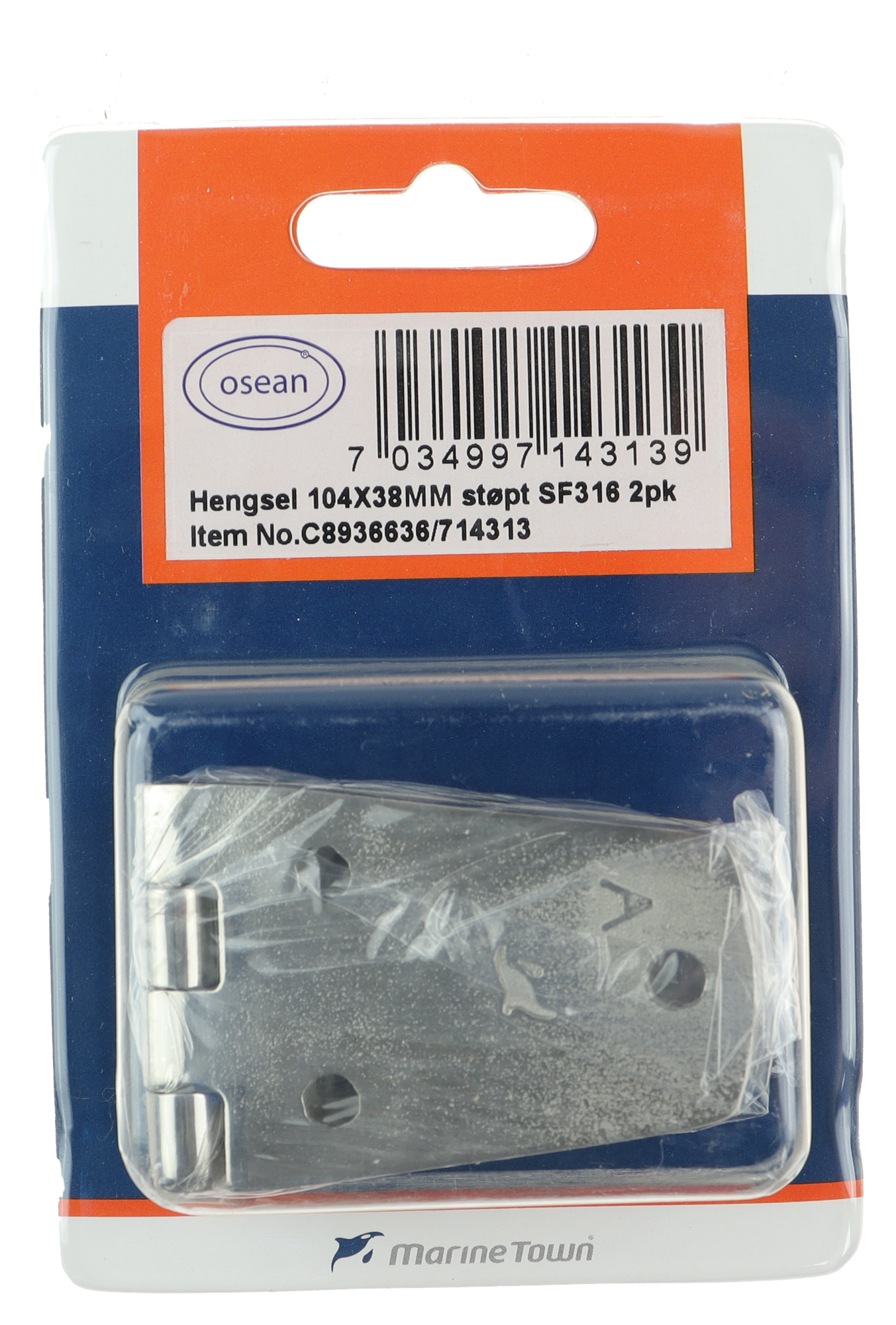 Osean Hengsel - 2pk - Syrefast - Støpt - 104x38 mm
