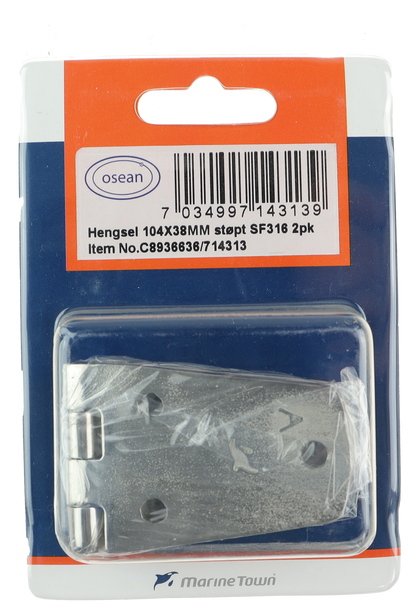 Osean Hengsel - 2pk - Syrefast - Støpt - 104x38 mm