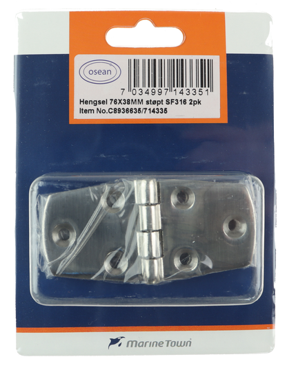 Osean Hengsel - 2pk - Syrefast - Støpt - 76x38 mm