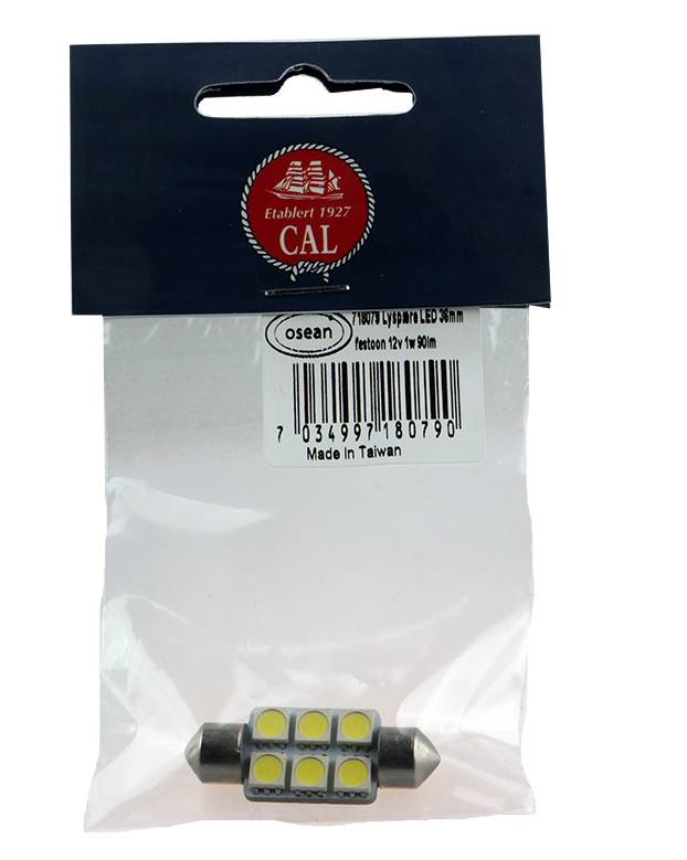 LED Lyspære for Lanterne - SMD 5050 - 36mm 12v 1w 90lm