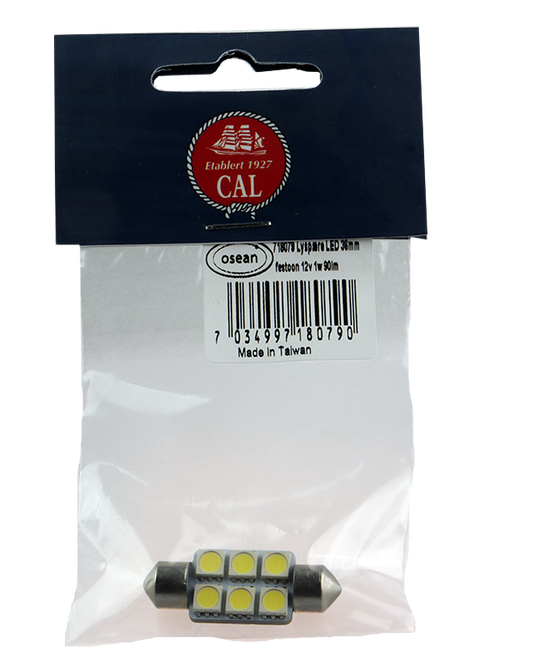 LED Lyspære for Lanterne - SMD 5050 - 36mm 12v 1w 90lm