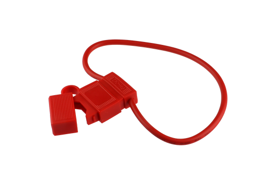 Holder for flatstiftsikring - med gummikappe