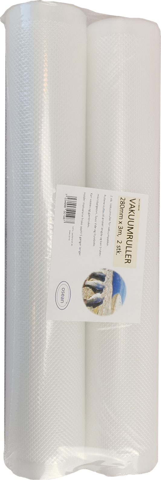Osean Vakuumpose - 2stk - Rull - 280mm x 3m