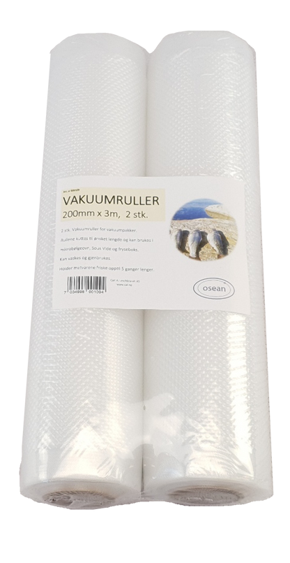 Osean Vakuumpose - 2stk - Rull - 200mm x 3m
