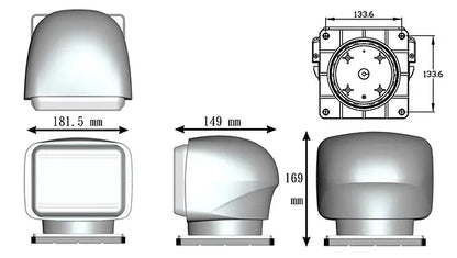 Lyskaster LED m/fjernkontroll 12V