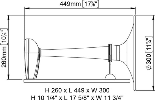 Marco PW3-BB Signalhorn fartøy 75 m
