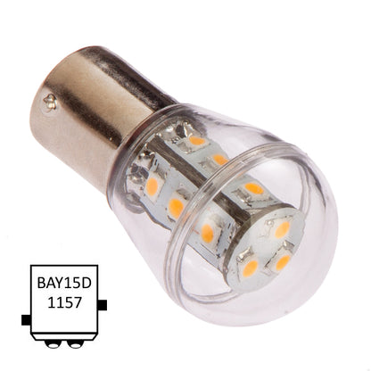 NauticLed LED lanternepære m/kuppel, BAY15D 2W