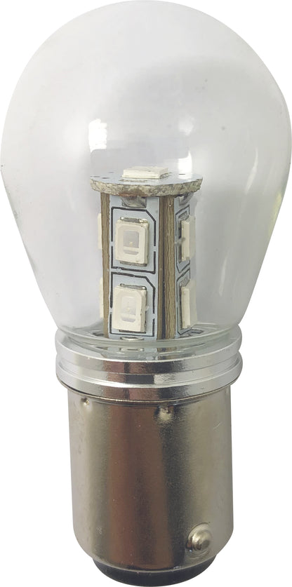 1852 LED pære BAY15D m/kuppel 2-pk