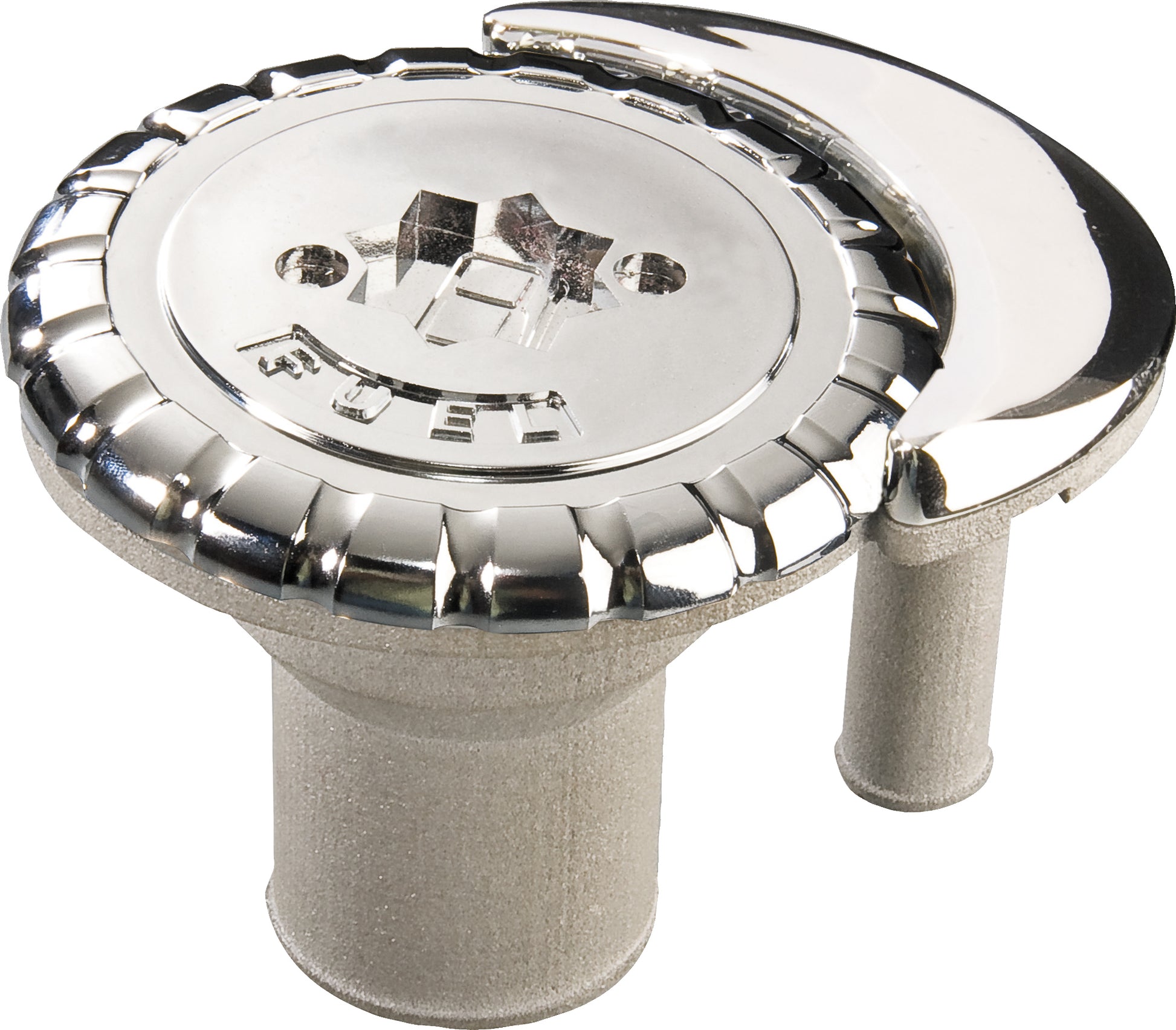 1852 Dekksforskruvning NR plast/krom m/ventil 1 1/2" Fuel