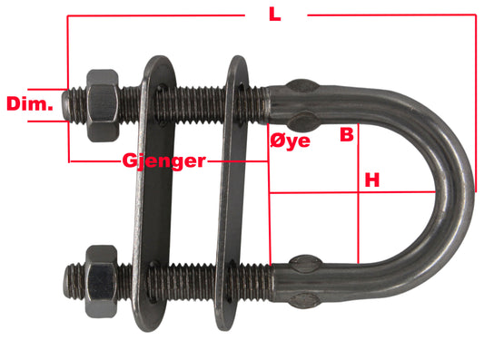 U-bolt, syrefast, u bøyle, u-bøyle