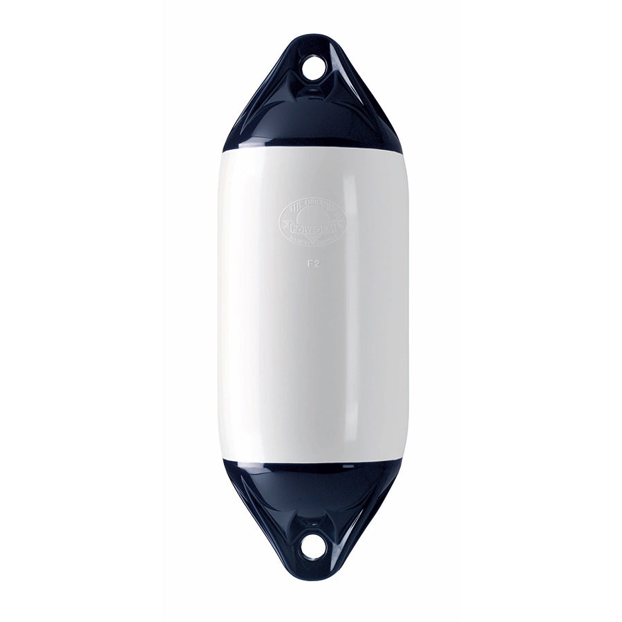 Polyform Fender F-serie hvit m/blå ender