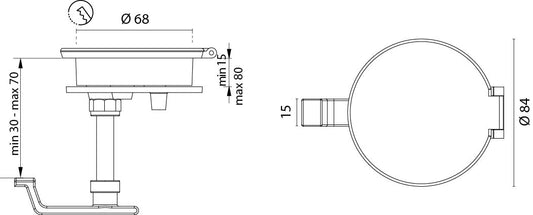 Lukelås forkrommet for nedfelling