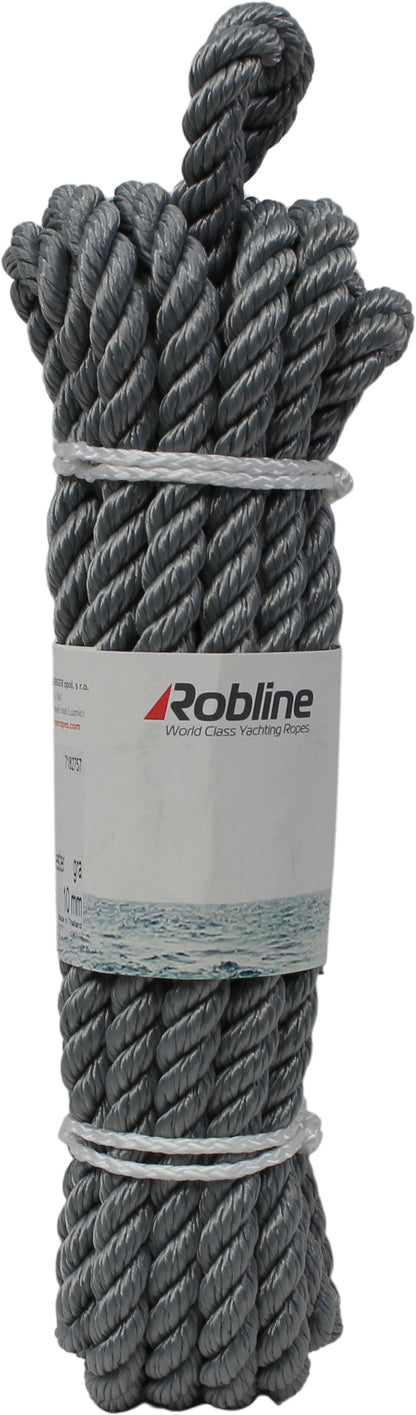 Robline 3-slått fenderline 2-pk grå