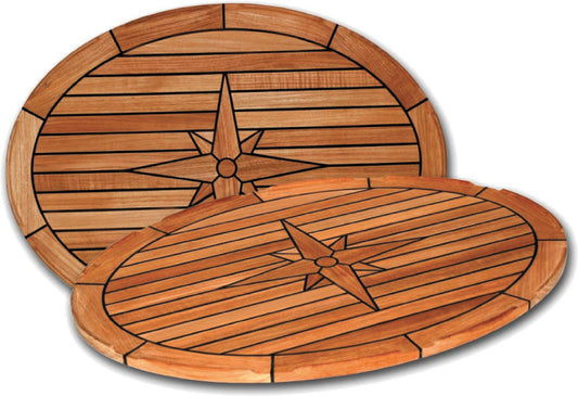 Bordplate, Nautic Star, oval 58 x 80 cm