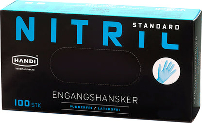 Engangshansker Nitrile blå 100 stk – bilde 3