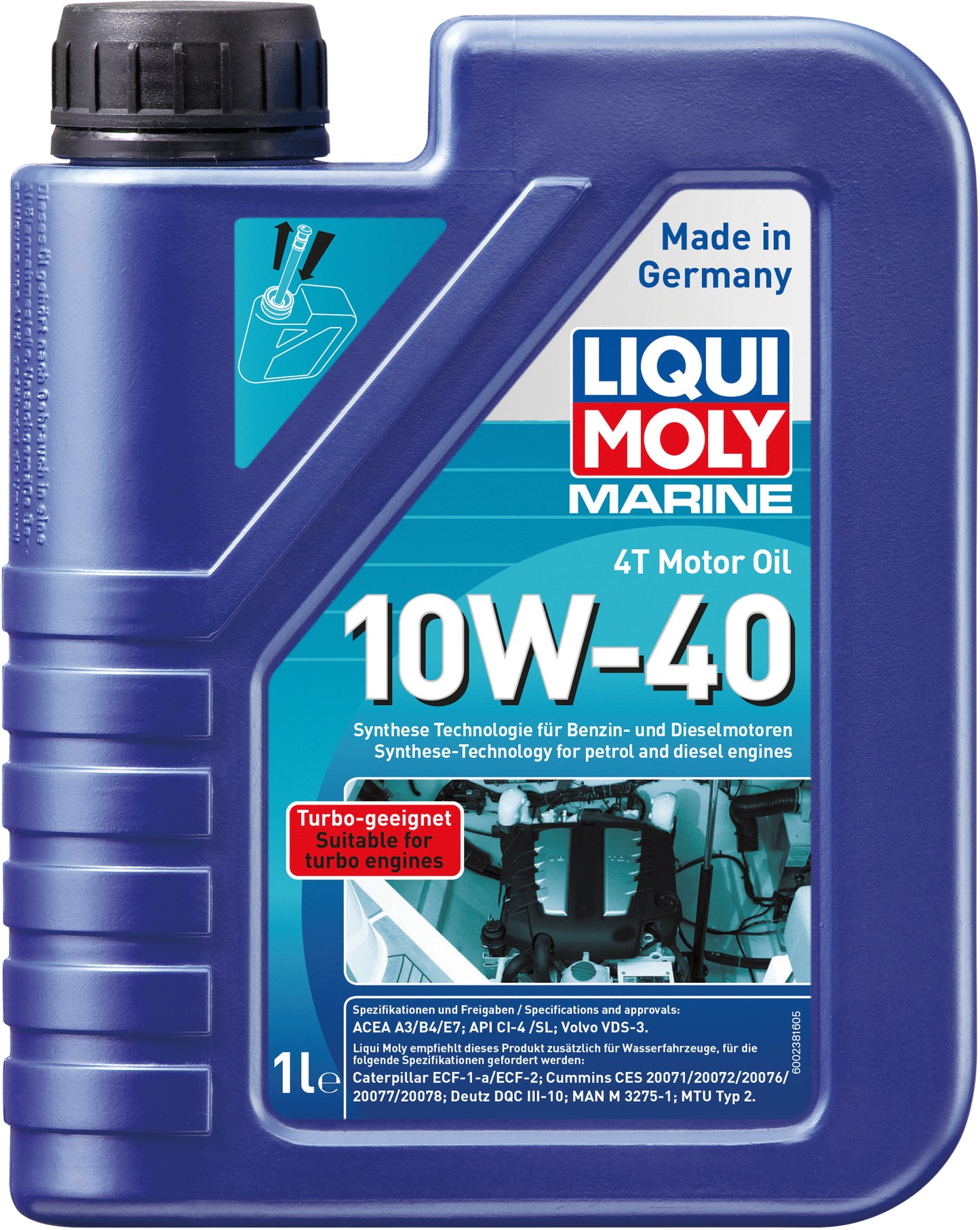Liqui Moly Marine 4T Motorolje 10W-40 205 l