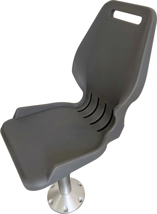 Båtstol SE46L rotasjonsstøpt grå ABS plast