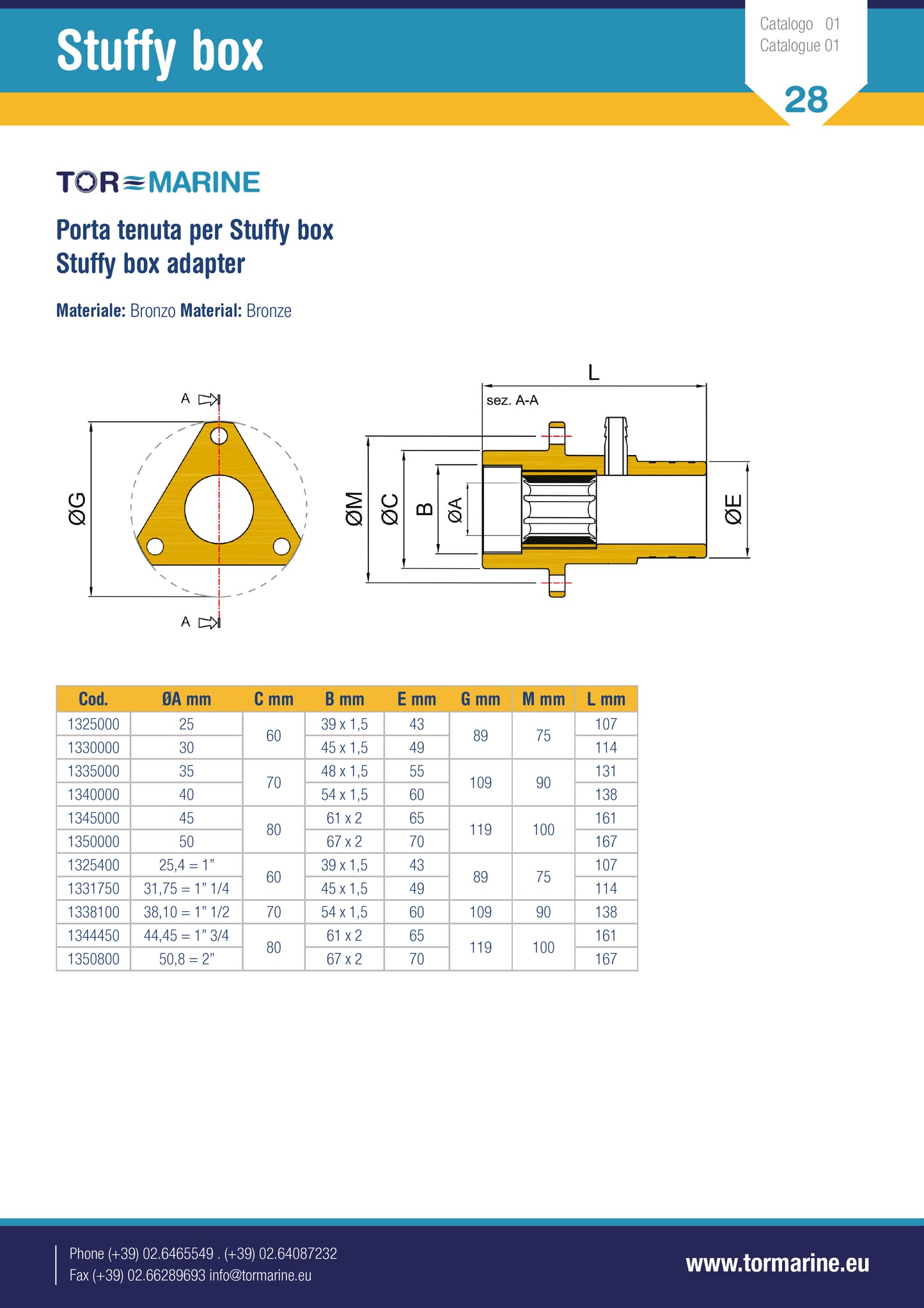 Tor Marine Innerlager hylse