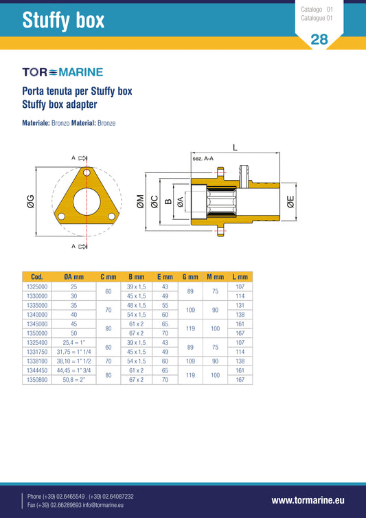 Tor Marine Innerlager hylse