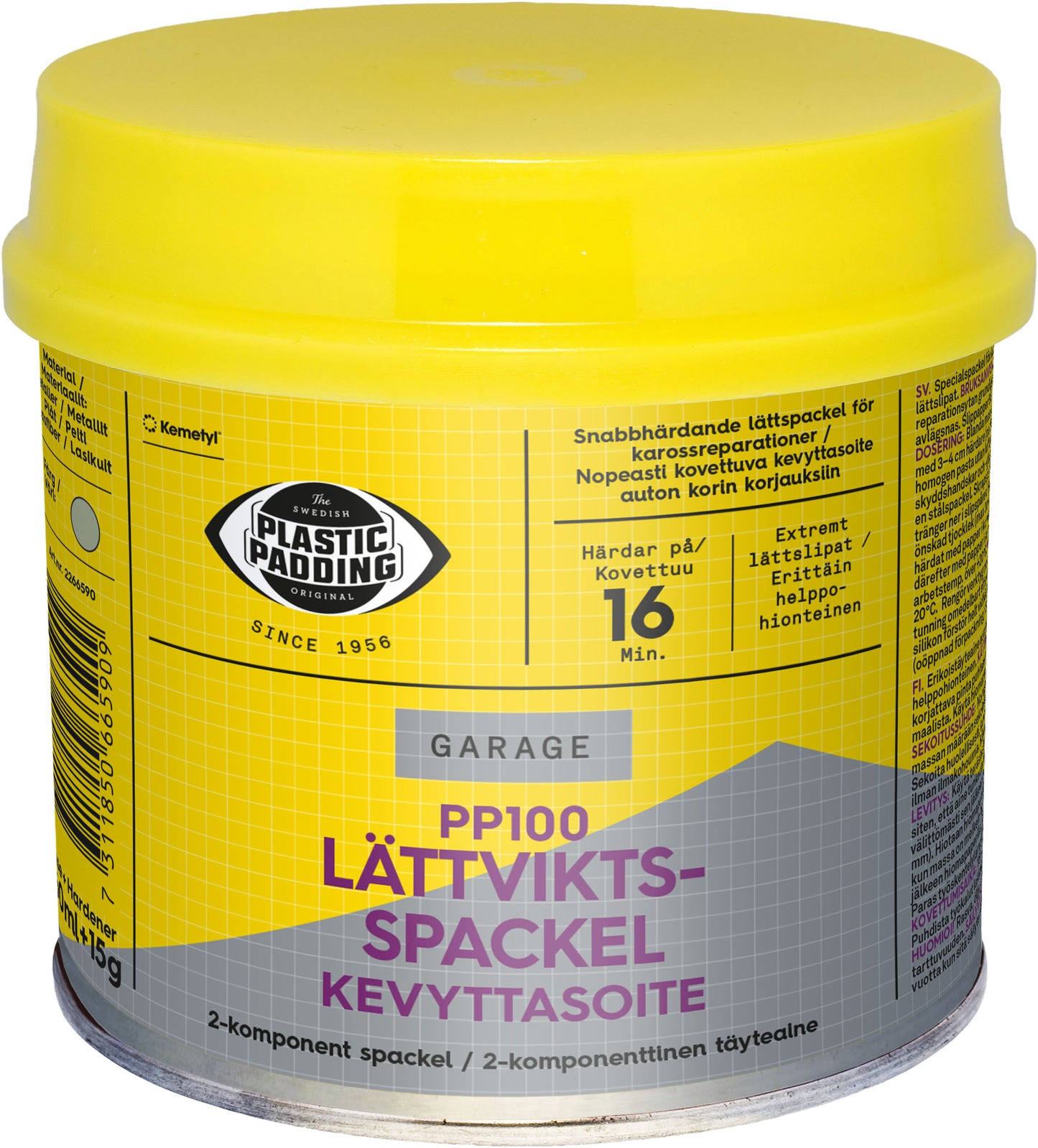 Plastic Padding Lettvektsparkel