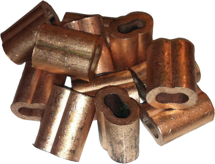 1852 Kobberhylser for pressing på wire