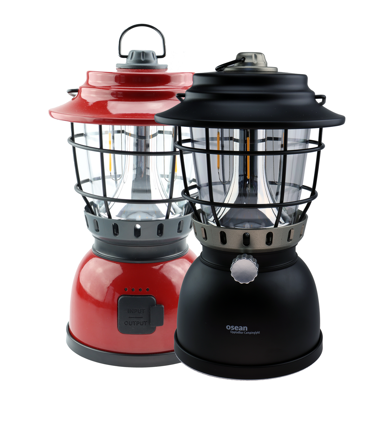 Osean Campinglykt m/ powerbank - 2 farger LED - Oppladbar