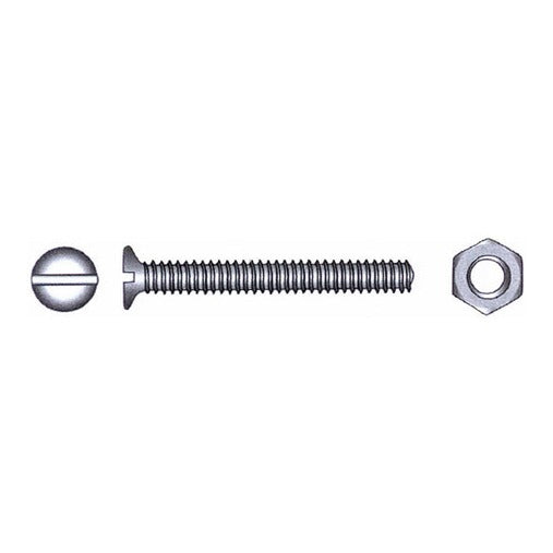 1852 Maskinskrue m/mutter A4 DIN 963/934 – bilde 2