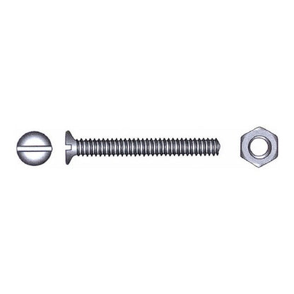1852 Maskinskrue m/mutter A4 DIN 963/934 – bilde 2