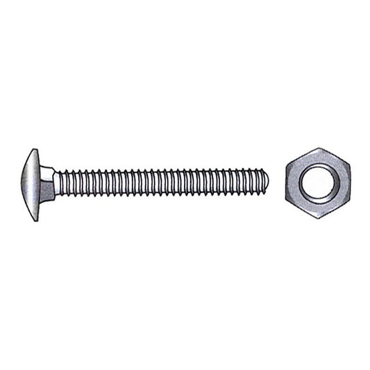 Låseskrue m/mutter A4 DIN 603/934