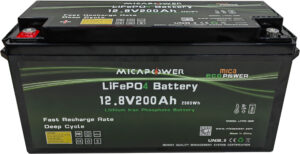 Mica Litiumbatteri PRO m/Bluetooth og varme 12,8V BMS